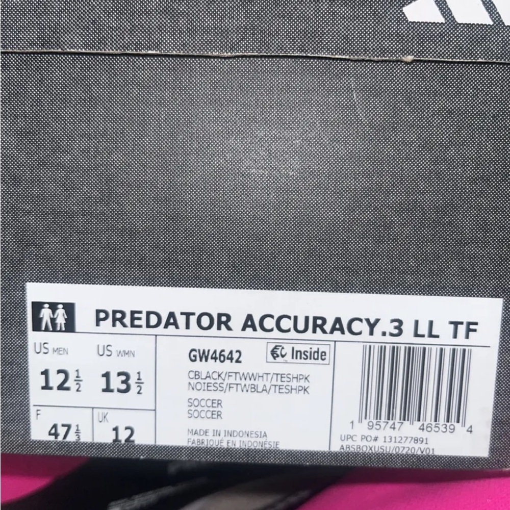 Shoes football Men Adidas Predator ACCURACY3 LL TF GW4642 Black - Picture 7 of 7